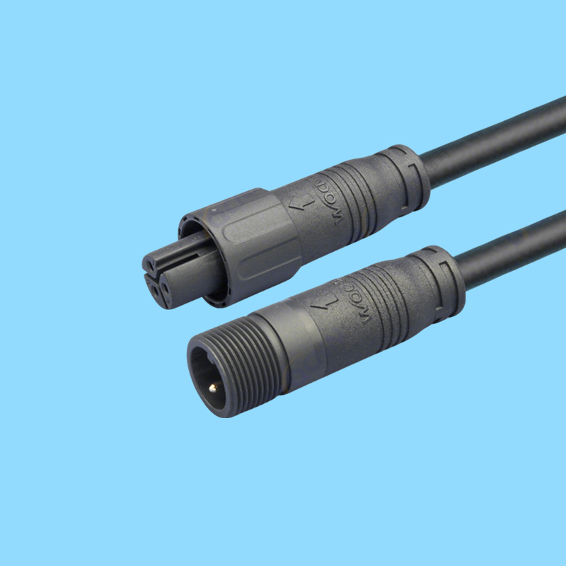 WQ-236公 WQ-237母 M15-3~4P防水插头黑色