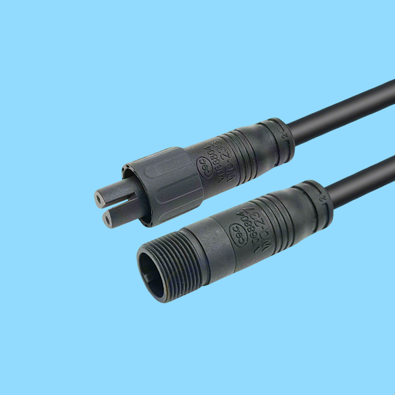 WQ-236公 WQ-237母 M15-3~4P防水插头黑色