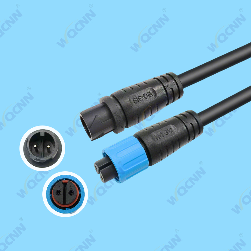 WQ-318  WQ-319 M15-4P 自锁公母防水插头