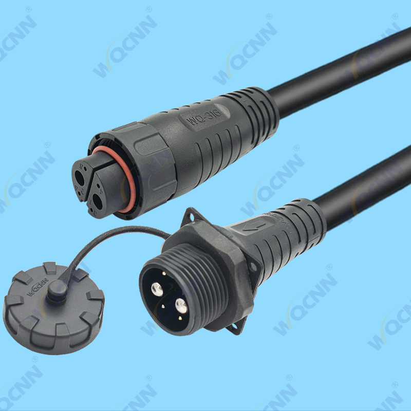 WQ-315公  WQ-3176母  M30-2+4PIN 防水插头