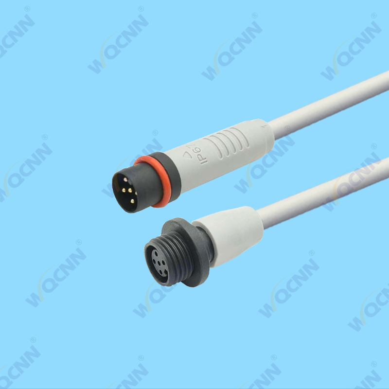 WQ-340母 WQ-341公  M12-4-5P公插(哪吒款)