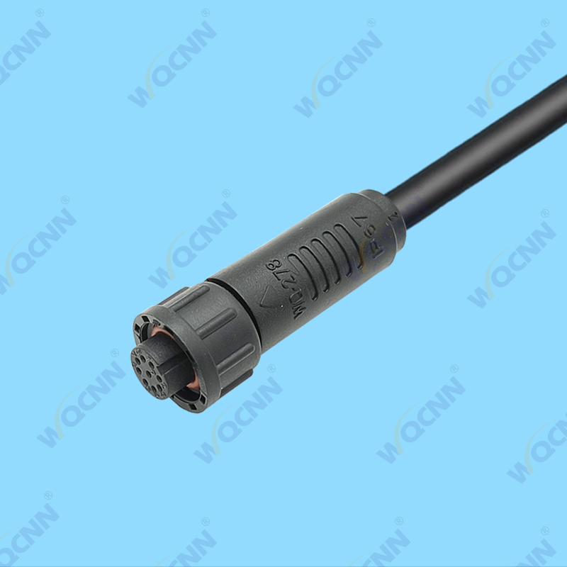 WQ-278 母  WQ-279 公 M12-9PIN 防水插头