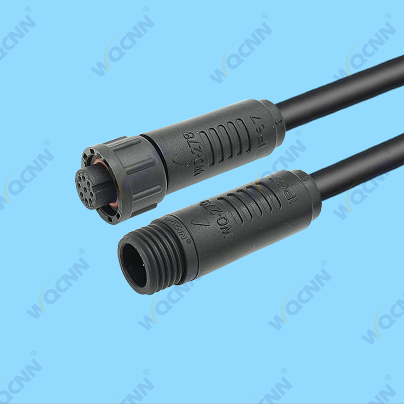 WQ-278 母  WQ-279 公 M12-9PIN 防水插头