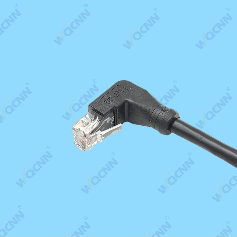 WQ-363 公  RJ45-8P8C 水晶弯头 带屏蔽