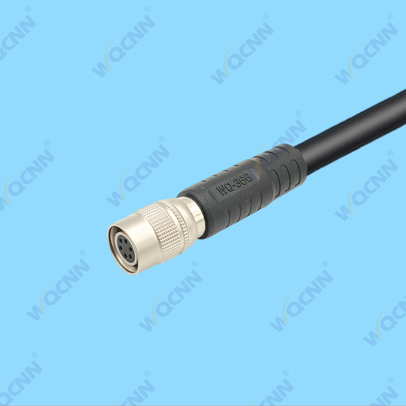 WQ-366 母 工业相机M9-6P  防水插头直头