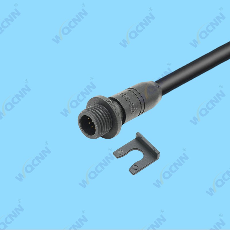 WQ-381 公  M12-B款 8P 防水插头